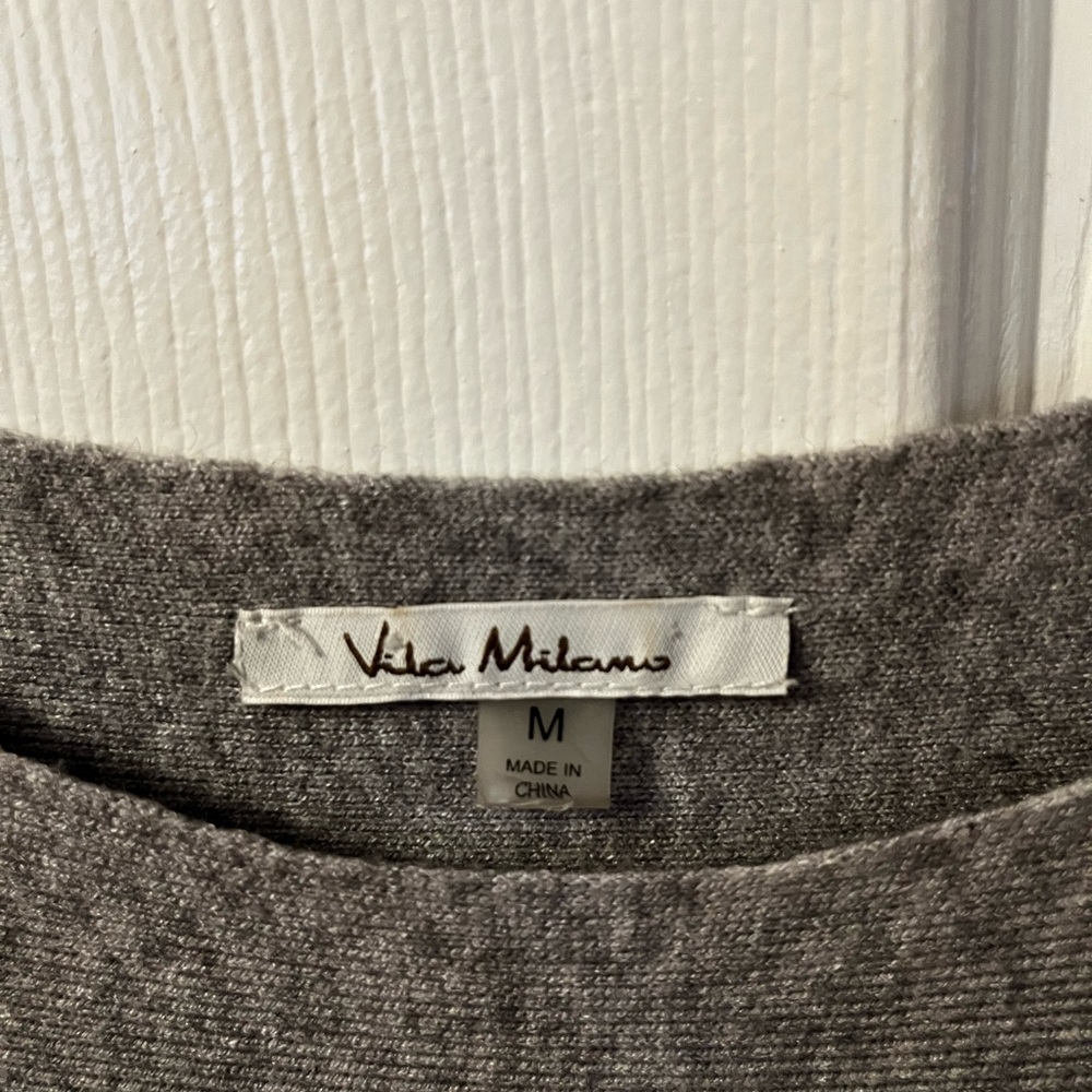 Milano Gray Crew Neck Sweater - Picture 4 of 8